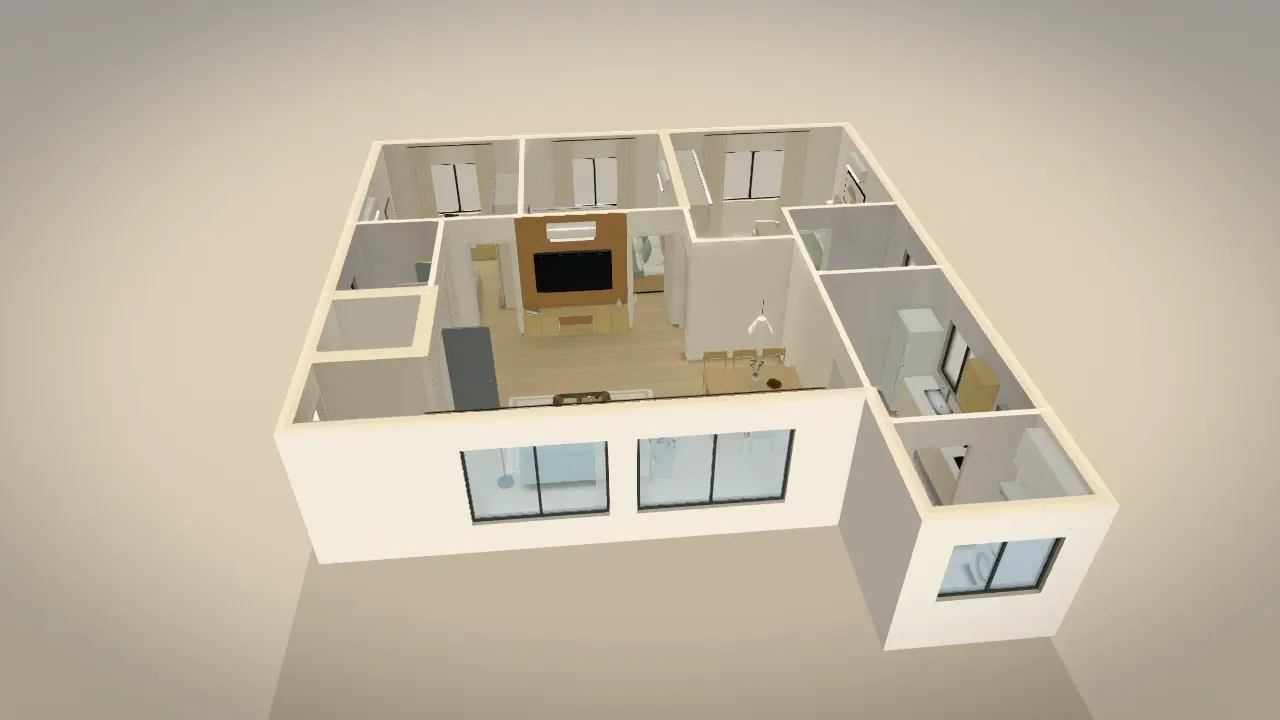 The whole home from above
